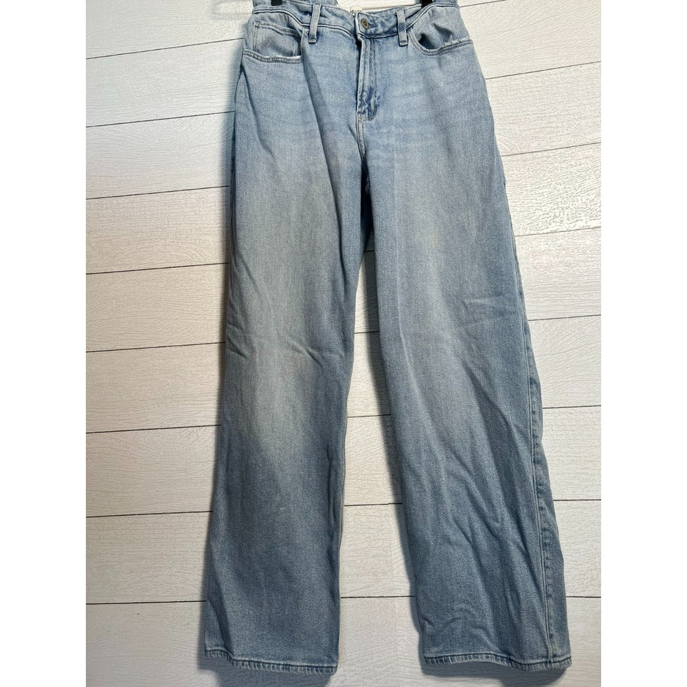 Hollister Womens 6R W28 Ultra High Rise Dad Straight Jeans Light Blue 26x29